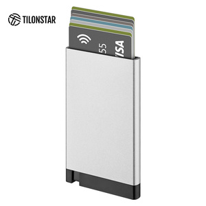 TILONSTAR TWM114 Personalized Logo High Quality Aluminum ID Bank <b>Cards</b> Case Business Credit Men Luxury <b>Card</b> <b>Holder</b> - Product Image 1