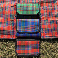 Tapis de pique-nique matelassé ultrasonique imperméable personnalisé avec logo pour le camping en plein air (vente en gros)