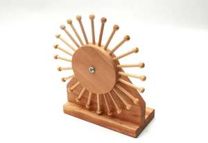 202510手作り広葉樹リボルビングラック省省省省製クローゼット木製タイオーガナイザーマスクオーガナイザークローゼットオーガナイザーマスクディスプレイ - Product Image 2