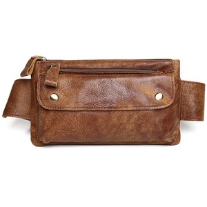 Bolso de Cintura de Cuero Genuino Dujianc, Bolso Cruzado para Hombre, Color Sólido Retro, Bolso Deportivo para Exteriores - Product Image 5