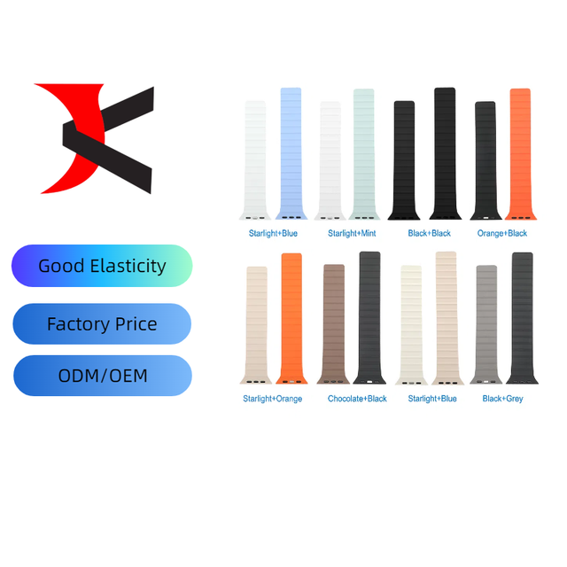 Premium Silicone Magnetic Watch Band 20mm 22mm for Spple Watch Samsung Galaxy Garmin - Quick Release Waterproof Sport Strap