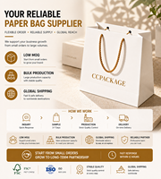 Sacs en papier de luxe personnalisés avec logo imprimé en feuille d'or, emballage pour le shopping, poignée robuste, écologiques, fournisseur en gros pour la vente au détail