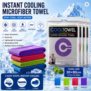 30×80cm Portable Quick Dry Towel Gym Sports Sweat Absorbent Cold Sensation Fast Ice Towel Swimming Beach Towels - Product Image 1
