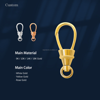 Breloques et fermoirs de bijoux en or massif 14 carats véritable, personnalisables OEM/ODM, connecteurs de bijoux en or véritable