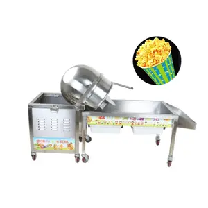 Popcorn-Maschine mit Rad China altmodische Popcorn-Kanonen maschine automatische Popcorn-Verkaufs automat