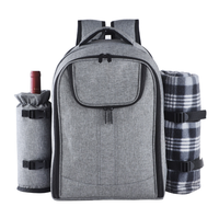 2022 Fashion-Forward Family Outdoor Camping BBQ Picnic Bag Bolsa impermeable aislada Conjunto de mochila para 4 personas