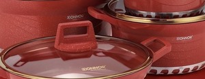 Batterie de cuisine à fond turbine à chauffage rapide, <span class=keywords><strong>10</strong></span> pièces, comprenant des casseroles à soupe 20/24/28/32CM et une poêle peu profonde 28CM, base universelle, gain de place - Product Image 6