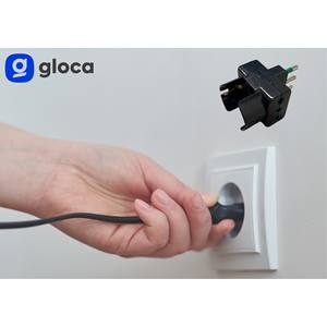 Adaptador Gloca Schuko de 3 Tomas, 16A, Enchufe Negro, Estándar Italiano, 230V, Plástico - Product Image 6