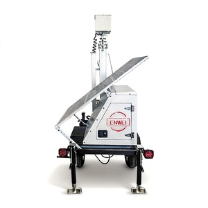 Remolque de Vigilancia Móvil con CCTV Solar, Sistema de Monitoreo con Visión Nocturna para Construcción, <span class=keywords><strong>Alquiler</strong></span> Comercial - Product Image 2
