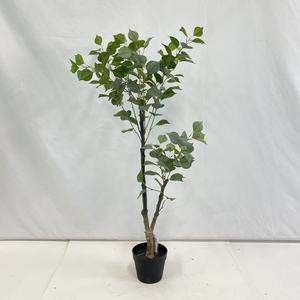 Árbol Bodhi Artificial rústico para interiores y exteriores, paisajismo de plástico Natural decorativo con hoja falsa, árbol de flores de oficina - Product Image 4