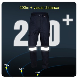 Pantaloni da Lavoro in Puro Cotone Traspirante per Uomo - <span class=keywords><strong>Tute</strong></span> Protettive Rinforzate per Cantieri, Saldatura Elettrica e Settore Automobilistico - Product Image 3