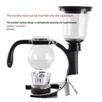 Cafetière à filtre pour le café, cafetière à siphon domestique, pot de service en verre borosilicate, cafetière de style Chemex, capacité de 3 tasses, infuseur à thé