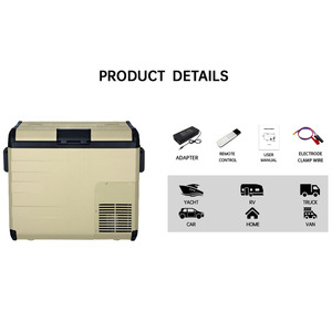 กล่องทำความเย็นแบบพกพา 12V/24V/100-240V ขนาด 35L/45L สำหรับรถยนต์ ตู้เย็นติดรถยนต์ 40W ตู้แช่แข็งสำหรับรถบรรทุก ตู้เย็นในรถยนต์ กล่องเก็บความเย็นแบบพกพา ABS - Product Image 5