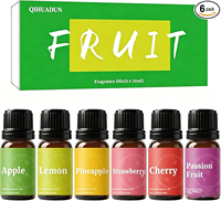Huile parfumée aux fruits, lot de 6 pièces, également pour diffuseur à bâtonnets, fabrication de bougies, savon artisanal, rehausseur de parfum pour lessive, huile essentielle multi-usages