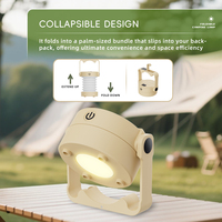 Linterna LED Plegable Portátil ABS de Nueva Tendencia 2026, Carga Tipo-C, Banco de Energía, IP54 Impermeable, 370LM, Haz de Luz de 360°, para Taller y Oficina