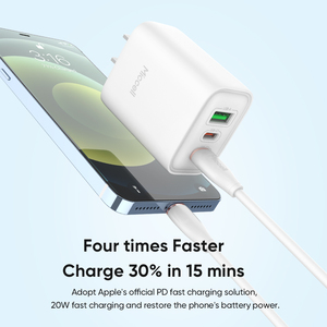 Miccell 65W pd3.0 sạc nhanh <span class=keywords><strong>USB</strong></span>-C <span class=keywords><strong>Power</strong></span> Adapter với OTP/OVP bảo vệ cho điện thoại di động & máy tính xách tay (30W đầu ra) - Product Image 3