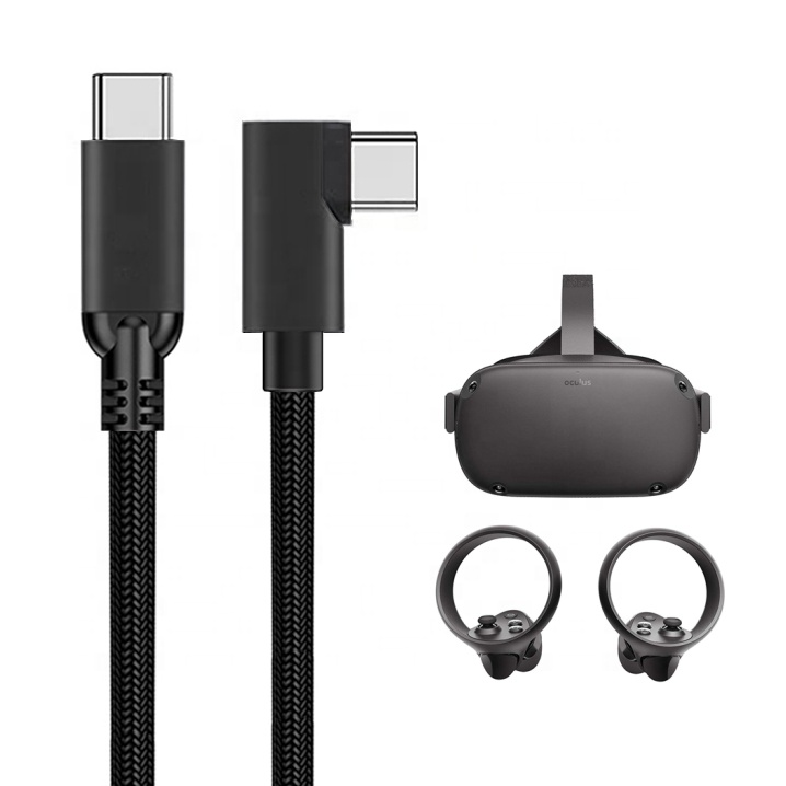 USB C Удлиненный прямой USB Type-C до 90 градусов USB 3,1 Gen 2 C кабель для быстрой зарядки 10 Гбит/с кабель для передачи данных Quest VR for Oculus