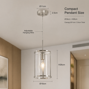 Lampe suspendue moderne en verre, hauteur réglable, cadre métallique, E27, couleur unie chaude, pour salle à manger, chambre à coucher, décoration intérieure - Product Image 3