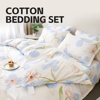 Vente en gros de draps de lit personnalisés en coton 100% - Ensemble de literie 4 pièces - Housse de couette - Taille King Size - Taille Queen Size - Taille Full - Super doux - Luxe