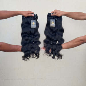 Paquetes de cabello ondulado Raw Indian Temple, Proveedores de cabello sin procesar Raw Temple Proveedores de cabello sin procesar de un solo donante - Product Image 2