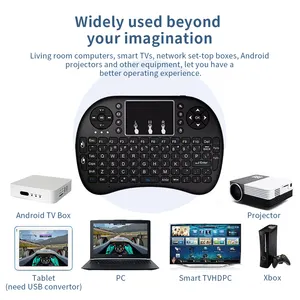 Groothandel Backlit 2.4G Draadloze I8 Pro Mini Keyboard Voor Android Smart Tv Box