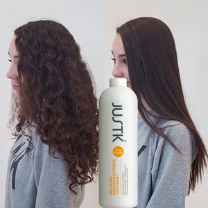 Justk профессиональное бразильское Кератиновое коллагеновое беловое сглаживающее лечение для салона, Nanoplastia лечение волос