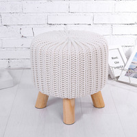 DISHI Vente chaude Pouf ottoman en tricot DIY Etsy Tabouret au crochet pour salon chambre appartement