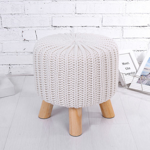 DISHI Hot Sale DIY Knitted Pouf Ottoman <strong>Etsy</strong> Crochet Stool for Living Room Bedroom Apartment - Product Image 2