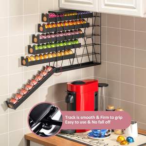 Porte-dosette <span class=keywords><strong>Nespresso</strong></span> 60 capsules de grande capacité Supports de <span class=keywords><strong>rangement</strong></span> en métal ultra-efficaces à 6 niveaux <span class=keywords><strong>Rangement</strong></span> d'angle peu encombrant - Product Image 6