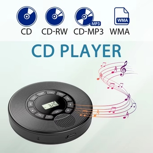 Lecteur CD portable, connectivité USB, lecture à vitesse variable, double haut-parleurs stéréo, format MP3 WMA, rechargeable pour la maison et les voyages - Product Image 4