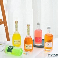 Offre Spéciale – Bouteilles en Verre Transparentes pour Whisky, Vodka, Vin, Tequila – 500ml, 100ml, 200ml – Bouteilles en Verre Gravées pour Alcool et Liqueurs