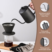 Bouilloire à café portable en acier inoxydable de haute qualité, écologique, pour infusion manuelle, avec sac de transport