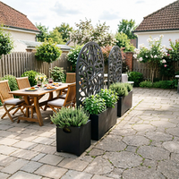 Jardinières d'extérieur avec écran d'intimité, grande jardinière en WPC pour séparateur de jardin, design moderne imperméable et anti-UV