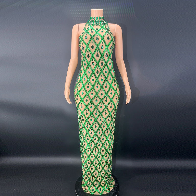 open lace back dress A fishnet iridescent crystal dress with low cut back