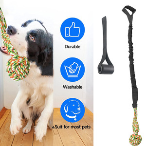 Jouet en corde de coton rayé pour chien, pour tirer à la corde, à mâcher, pour jouer à l'intérieur et à l'extérieur - Product Image 2