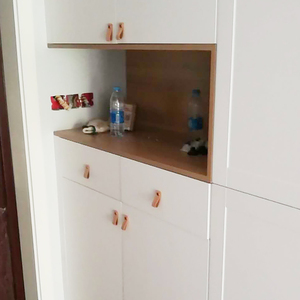 Kenop pintu laci lemari kulit sapi lembut pegangan kabinet kenop dapur furnitur tarik - Product Image 5