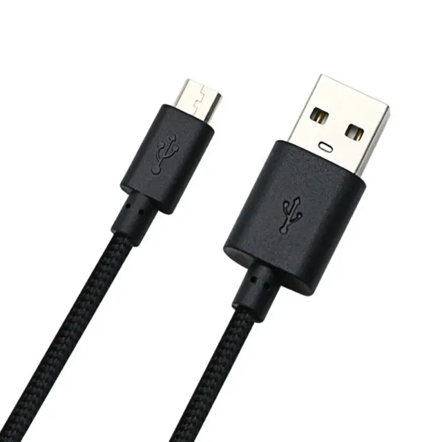 ZEANDA Z-121 Black Nylon Braided Tinned Copper Micro USB-A Cable 0.2M PVC Jacket 3A Fast Charging for Android Mobile Phones
