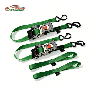 4 Kits de sangles à <span class=keywords><strong>cliquet</strong></span> rétractables automatiques de 1 pouce, 1760 lb, avec boîte de couleur et sac à cordon, certifiés CE/GS - Product Image 3
