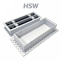 Difuser Slot Linear Modern untuk Sistem HVAC Desain Tersembunyi Bilah yang Dapat Disesuaikan Penutup Ventilasi Aluminium