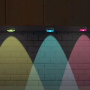 3PCS Pack Under Cabinet <b>Lights</b> RGB LED Spotlight Rechargeable <b>Wireless</b> Night <b>Light</b> - Product Image 3