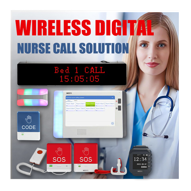 Nurse Call System Master Station Hospital Bed Wireless Emergency Cable Smart Code Blue Nurse Watch Nurse Station