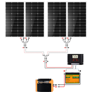 Kit de Panel <span class=keywords><strong>Solar</strong></span> de 400W 12V con Batería LiFePO4 e Inversor, Controlador de Carga de 60A, 100Ah, 6000 Ciclos de Vida Útil, Sistema de Almacenamiento de Energía - Product Image 5