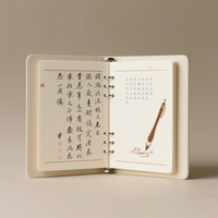 Carnet à spirales en cuir PU personnalisé A5 A6, 6 anneaux, agenda de travail, planificateur 2027, enveloppes pour argent liquide, carnet à spirales, planificateur
