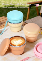 Bouteille d'eau pliable en silicone de qualité alimentaire Sweet Cone Cup, portable, pour le camping en plein air, tasse macaron