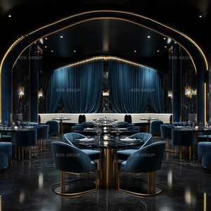 Arredamento di Lusso Moderno per Hotel, Caffetteria e <span class=keywords><strong>Ristorante</strong></span>: Tavolo in Marmo, Sedie e Panca Curva in Pelle <span class=keywords><strong>Bianca</strong></span> per 3-4 Persone - Product Image 6