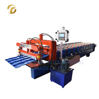 Machine de formage de tuiles en acier à grande vitesse, contrôlée par PLC, 1200 mm, avec moteur et pompe, pour usage en construction