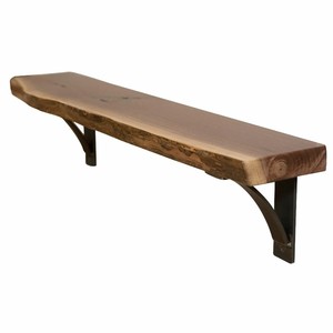 Scaffale in legno massello a lastra singola ripiano galleggiante a parete appeso Display con staffa bagno cucina soggiorno - Product Image 1