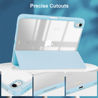 Étui de protection antichoc élégant en PC rigide pour tablette iPad Pro 11 2018/2020/2021/2022 Air 11 pouces 2024/2025/2026 avec support pliable