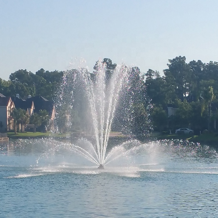 Fenlin Fabrik im Freien Garten See Teich Dekoration RGB LED Licht Edelstahl schwimmende tanzende Wasser Musik Brunnen