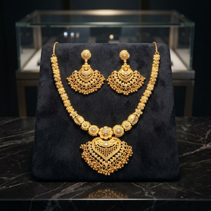 Wholesale 14K 18K 24K Micron Gold Traditional Design Short Necklaces, Fashion Necklaces, Micron Gold Forming Short Necklaces Set - Product Image 1